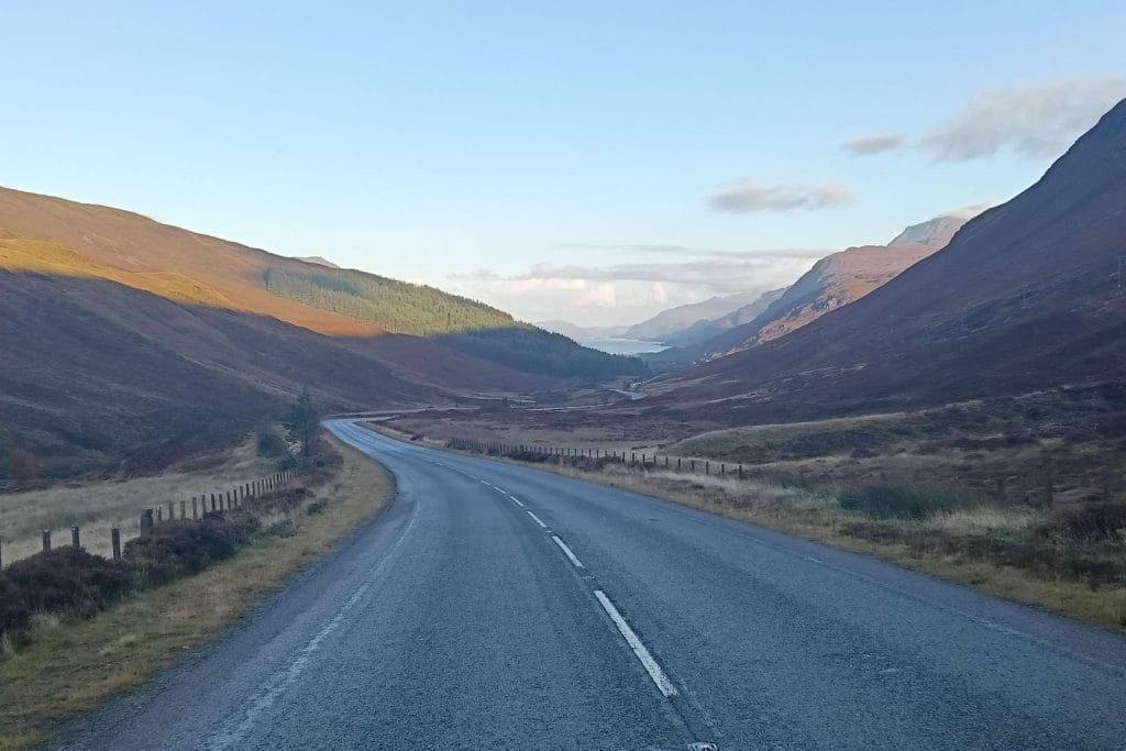 The views towards Lochrosque.
