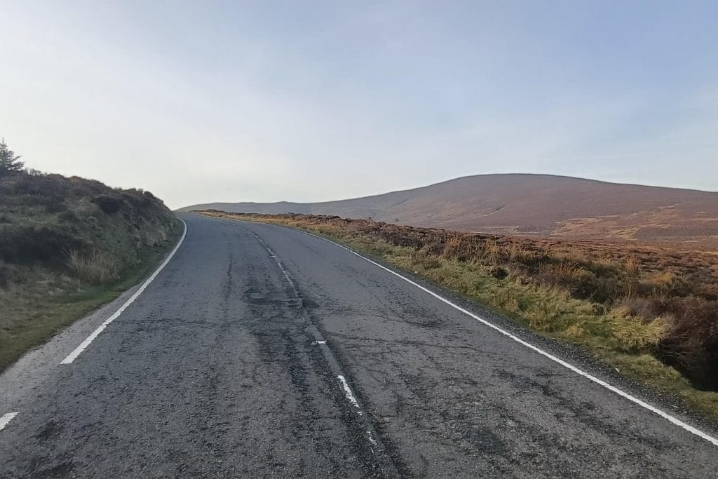 Day 1 - Heading up the Black Mountain Pass in the Brecon Beacons.